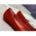 Manolo Blahnik Hangisi Flats In Red Velvet with Crystal Buckle Manolo Blahnik Hangisi Flats In Red Velvet with Crystal Buckle