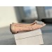 Manolo Blahnik Hangisi Flats In Nude Lace with Crystal Buckle Manolo Blahnik Hangisi Flats In Nude Lace with Crystal Buckle