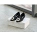 Manolo Blahnik Hangisi Flats In Black Lace with Crystal Buckle Manolo Blahnik Hangisi Flats In Black Lace with Crystal Buckle