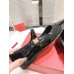Valentino Tiptoe Ballet Flats In Black Patent Leather
