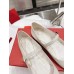 Valentino Tiptoe Ballet Flats In White Patent Leather