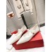 Valentino Tiptoe Ballet Flats In White Patent Leather