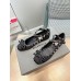 Valentino Rockstud Ballerina In Black Satin