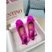 Valentino Rockstud Ballerina In Pink Satin Valentino Rockstud Ballerina In Pink Satin