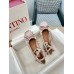 Valentino Rockstud Ballerina In Rose Cannelle Satin Valentino Rockstud Ballerina In Rose Cannelle Satin