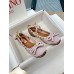 Valentino Rockstud Ballerina In Rose Cannelle Satin Valentino Rockstud Ballerina In Rose Cannelle Satin