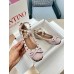 Valentino Rockstud Ballerina In Rose Cannelle Satin Valentino Rockstud Ballerina In Rose Cannelle Satin