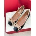 Valentino Rockstud Ballerina In Black Patent Leather
