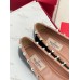 Valentino Rockstud Ballerina In Black Patent Leather