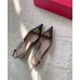 Valentino Bold Edition VLogo Slingback Ballerinas in Black Leather