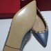 Valentino Rockstud Ballet Flats In Blue Calfskin Valentino Rockstud Ballet Flats In Blue Calfskin