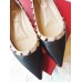 Valentino Rockstud Ballet Flats In Black Calfskin Valentino Rockstud Ballet Flats In Black Calfskin