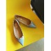 Valentino Rockstud Ballet Flats In Light Blue Patent Leather