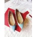 Valentino Rockstud Ballet Flats In Light Blue Patent Leather