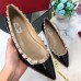 Valentino Rockstud Ballet Flats In Black Patent Leather