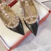 Valentino Caged Rockstud Ballet Flats In Black Patent Leather Valentino Caged Rockstud Ballet Flats In Black Patent Leather