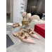 Valentino Roman Stud Ballet Flats In Powder Calfskin Valentino Roman Stud Ballet Flats In Powder Calfskin