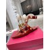 Valentino Roman Stud Ballet Flats In Red Calfskin