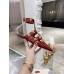 Valentino Roman Stud Ballet Flats In Red Calfskin