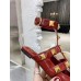 Valentino Roman Stud Ballet Flats In Red Calfskin