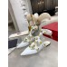 Valentino Roman Stud Ballet Flats In White Calfskin