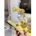 Valentino Roman Stud Ballet Flats In Yellow Calfskin