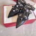 Valentino Roman Stud Ballet Flats In Black Calfskin with Tonal Studs
