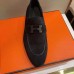 Hermes Men's Paris Loafers In Black Suede Calfskin Hermes Men's Paris Loafers In Black Suede Calfskin