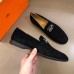 Hermes Men's Tenor Loafers In Black Suede Calfskin Hermes Men's Tenor Loafers In Black Suede Calfskin