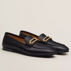 Hermes Men's Colette Loafers In Black Calfskin Hermes Men's Colette Loafers In Black Calfskin