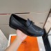 Hermes Men's Destin Loafers In Black Calfskin Hermes Men's Destin Loafers In Black Calfskin