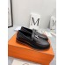 Hermes Women's Faubourg Loafers in Black Leather