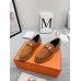 Hermes Women's Faubourg Loafers in Brown Suede Leather