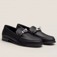 Hermes Women's Destin Loafers in Black Leather Hermes Women's Destin Loafers in Black Leather