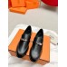 Hermes Women's Destin Loafers in Black Leather