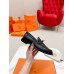 Hermes Women's Destin Loafers in Black Leather