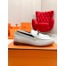 Hermes Women's Destin Loafers in White Leather