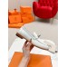 Hermes Women's Destin Loafers in White Leather