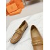Hermes Women's Colette Loafers in Brown Leather