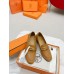 Hermes Women's Colette Loafers in Brown Leather