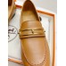 Hermes Women's Colette Loafers in Brown Leather