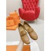 Hermes Women's Colette Loafers in Brown Leather