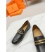 Hermes Women's Colette Loafers in Black Leather Hermes Women's Colette Loafers in Black Leather