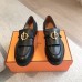 Hermes Women's Impact Loafers in Black Leather