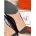 Hermes Women's Paris Loafers In Noir Goatskin