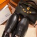 Hermes Women's Ancora Loafers In Black Goatskin Hermes Women's Ancora Loafers In Black Goatskin
