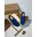 Loro Piana Women's Summer Charms Walk Loafers in Blue Fluorite Suede Leather Loro Piana Women's Summer Charms Walk Loafers in Blue Fluorite Suede Leather