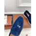 Loro Piana Women's Summer Charms Walk Loafers in Blue Suede Leather Loro Piana Women's Summer Charms Walk Loafers in Blue Suede Leather
