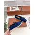 Loro Piana Women's Summer Charms Walk Loafers in Blue Suede Leather Loro Piana Women's Summer Charms Walk Loafers in Blue Suede Leather
