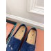 Loro Piana Women's Summer Charms Walk Loafers in Blue Suede Leather Loro Piana Women's Summer Charms Walk Loafers in Blue Suede Leather
